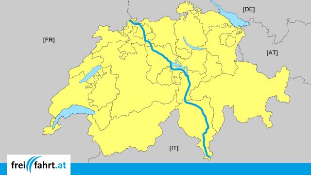 A2 Autobahn Schweiz: Streckenverlauf © echonet.at / rv